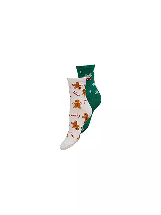 ONLY | Socken ONLCHRISTMAS 2er Pkg. white cookie snowflake | 